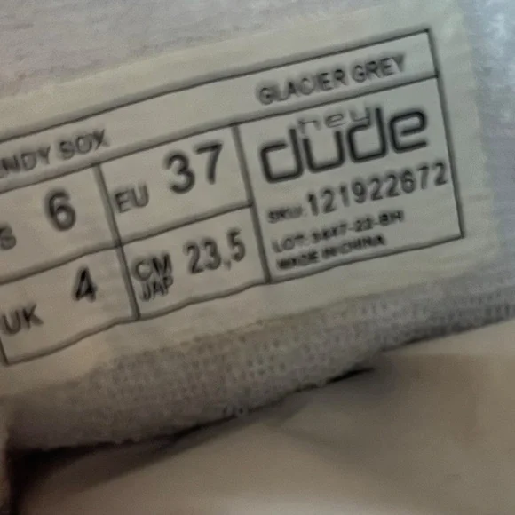 Hey Dude Wendy Sox, Women’s 6 Casual Slip On Shoes - Picture 7 of 10